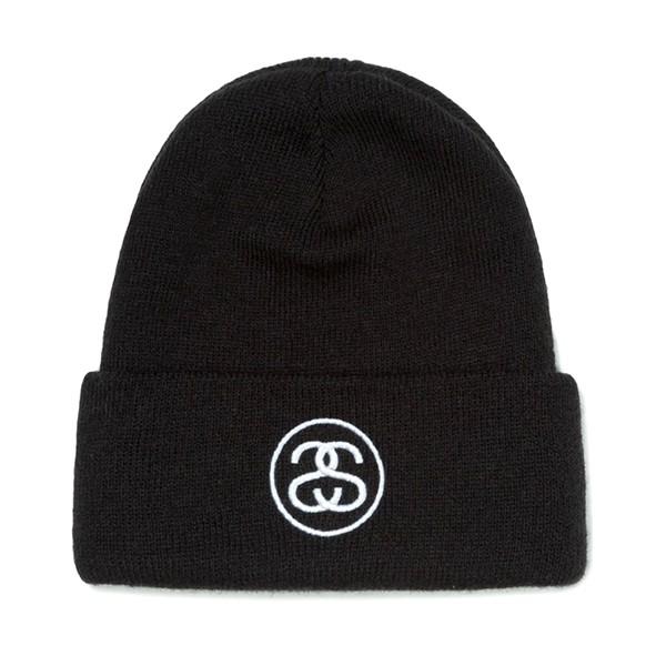 ステューシー【STUSSY】132902 HO18 SS-LINK CUFF BEANIE ニットキャップ ニット帽 ビーニー  BLACK メンズ 帽子 【メール便発送のみ送料無料】｜bobsstore｜02