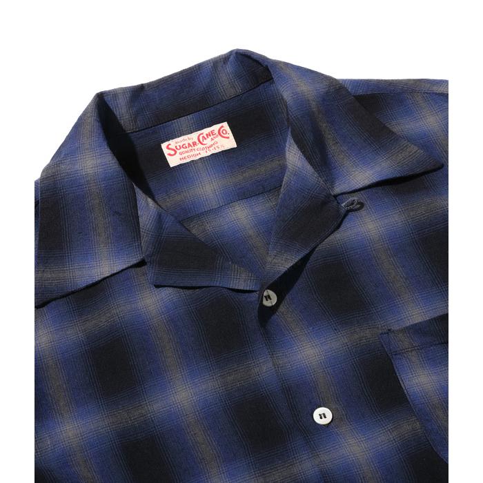 シュガーケーン【SUGAR CANE】SC29120 RAYON OMBRE CHECK OPEN SHIRT 