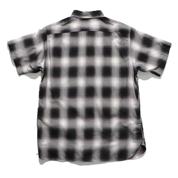 SUGAR CANE シュガーケーン【SUGAR CANE】COTTON OMBRE CHECK S/S OPEN
