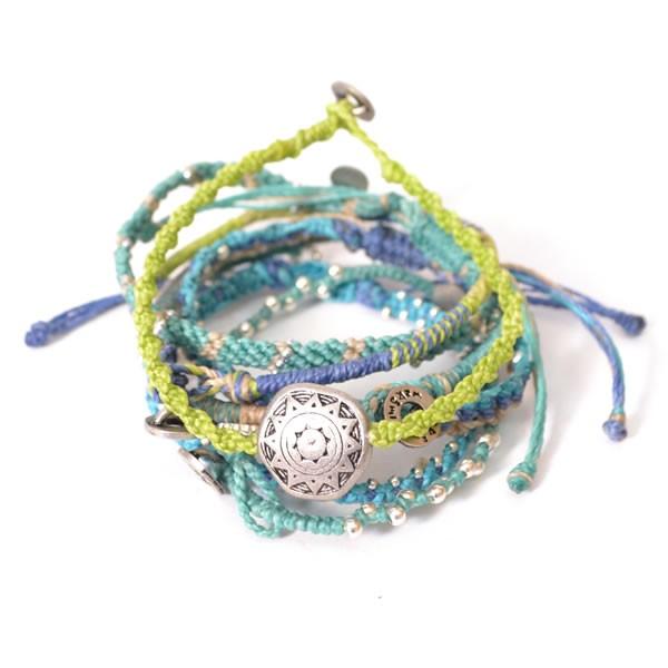 wakami・WA0389-01・Earth Bracelet・7本セット・Sea Breeze wakami・WA0389-01・Earth Bracelet・7本セット・Sea Breeze