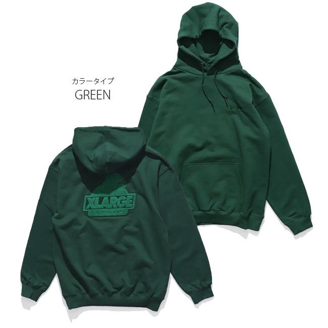 XLARGE エクストララージ KEITH HOODIE フーディ 黒 ブラック 緑 XLARGE エクストララージ【X-LARGE】EMBROIDERY SLANTED OG