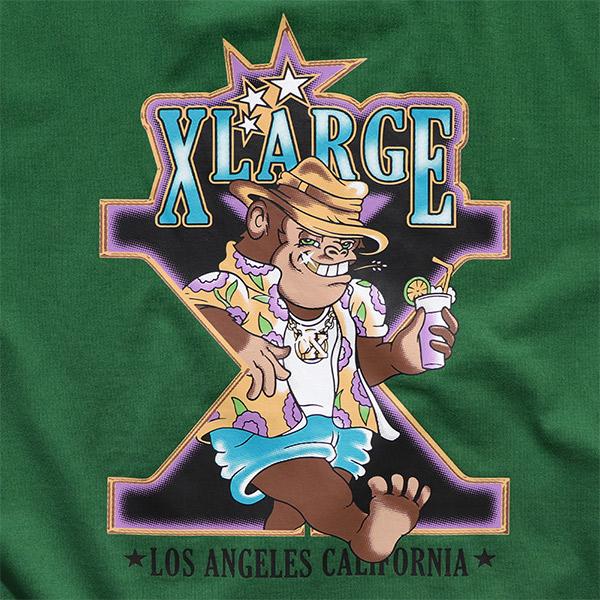 エクストララージ【X-LARGE】VACATION S/S TEE Tシャツ 半袖 メンズ クルーネック ロゴ ラージ ゴリラ【ネコポス発送のみ送料無料】｜bobsstore｜08