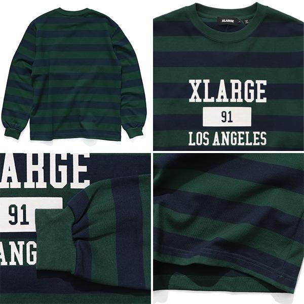 エクストララージ【X-LARGE】 COLLEGE LOGO STRIPED L/S TEE ロンT 長袖 メンズ クルーネック ロゴ ラージ ストリート【ネコポス発送無料】｜bobsstore｜10