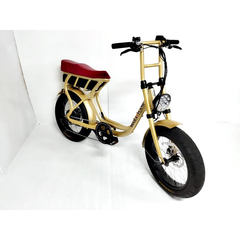 ロカフレームフーマ新品バッテリー！ ゴールド 電動アシスト自転車