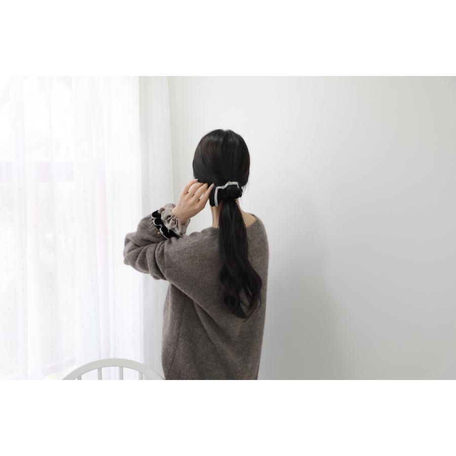 [限定品]at.ginza クリスタルラインベロアシュシュ AT01 ヘアゴム おしゃれ かわいい レディース 女性 上品 キラキラ  プレゼント お返し 人気 |  | 04