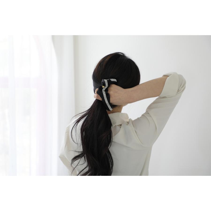 [限定品]at.ginza クリスタルラインシルクシュシュ AT03 ブラック ヘアゴム おしゃれ かわいい レディース 女性 上品 誕生日 プレゼント お返し 人気 |  | 03
