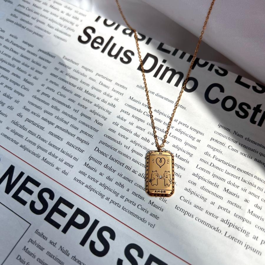 【限定商品】at.ginza AMOR ゴールドタロットネックレス　おしゃれ かわいい レディース 女性 上品 誕生日 プレゼント お返し 人気　タロットカード |  | 03