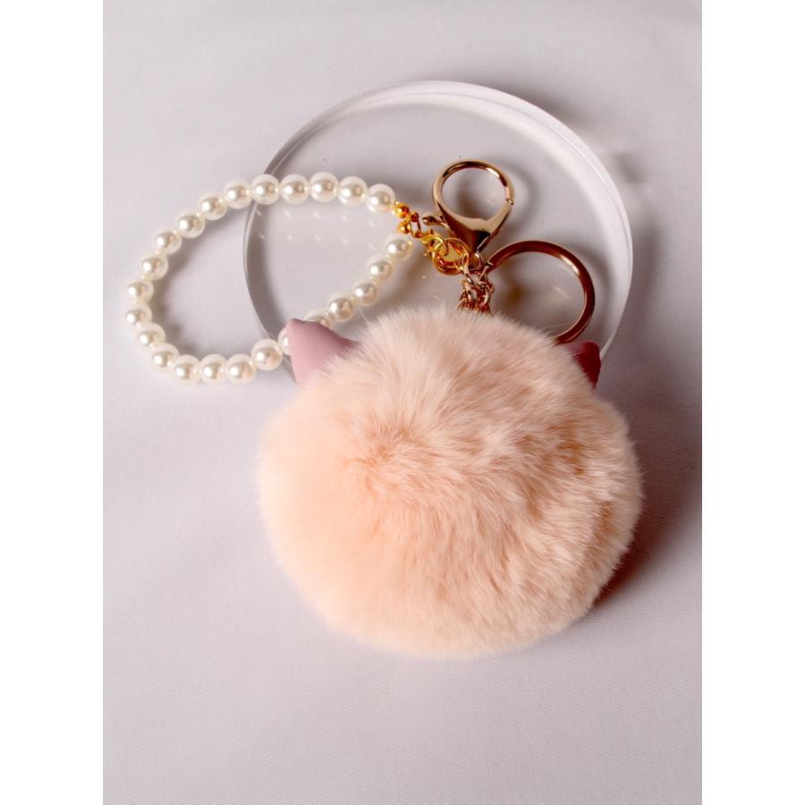 【上質素材】at.ginzaふわふわ猫耳キーチャーム　おしゃれ かわいい レディース 女性 上品 誕生日 プレゼント お返し 人気　猫 |  | 01