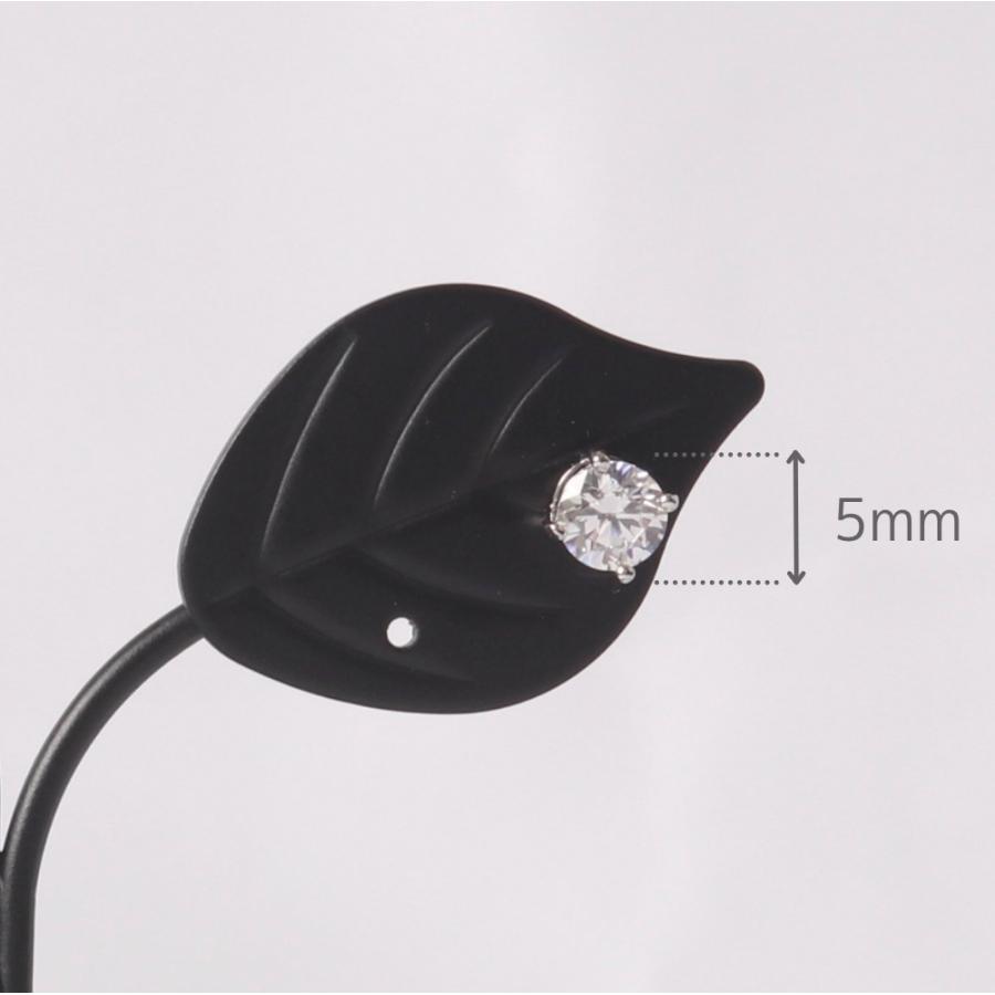 at.ginza 高級ジルコニア ピアス5mm 　４本丸爪・四角型石座　おしゃれ かわいい レディース 女性 上品 誕生日 プレゼント お返し 人気　ダイヤ |  | 03