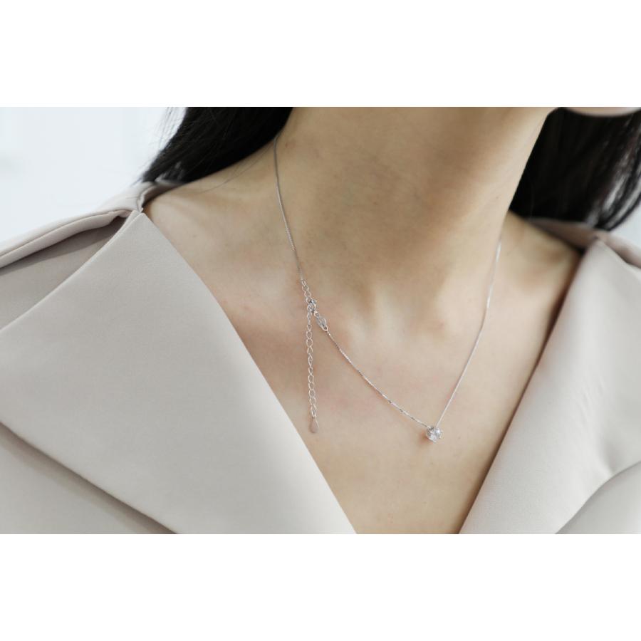 at.ginza 高級ジルコニアスネークチェーンネックレス5mm 　ハート型石座　おしゃれ かわいい レディース 女性 上品 誕生日 プレゼント お返し 人気　ダイヤ |  | 04