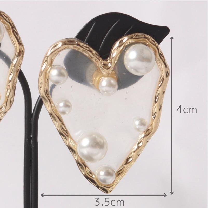 at.ginza ビッグハートパールピアス　おしゃれ かわいい レディース 女性 上品 誕生日 プレゼント お返し 人気 |  | 01