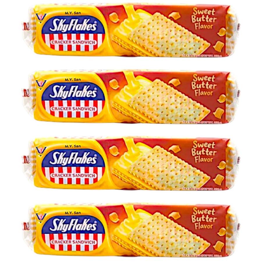 SkyFlakes CRACKERS SANDWICH SWEET BUTTER 300g x4個セット - スカイ