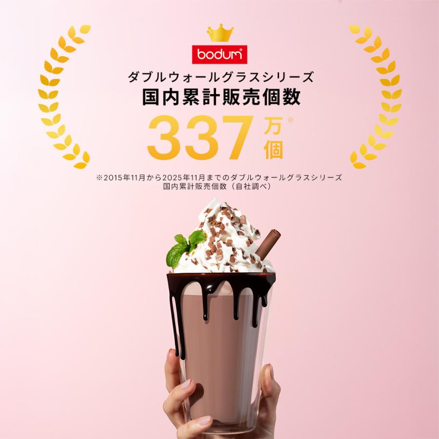 グラス おしゃれ ダブルウォールグラス 公式 ボダム パヴィーナ 6個セット 250ml BODUM PAVINA 4558-10-12 送料無料  ギフト | bodum | 02