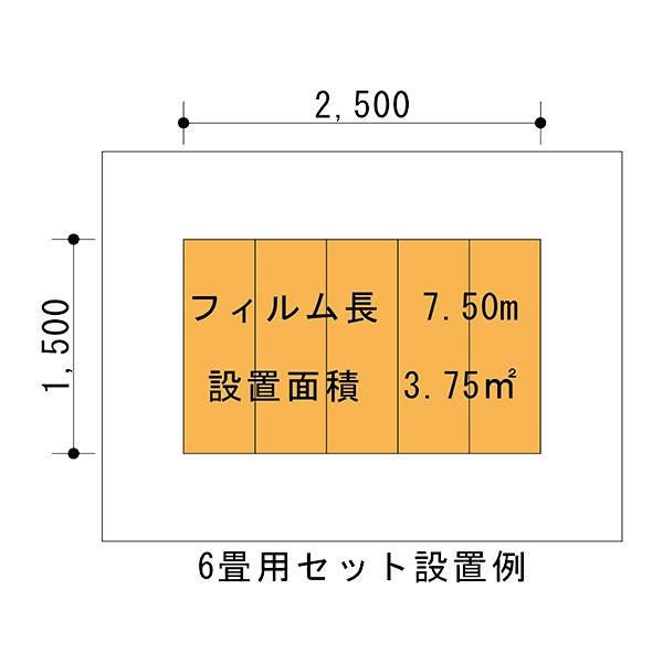 床暖房 設置簡単!! 6畳用 省エネ電気式 DIY BLACK DIAMOND 一般住宅用