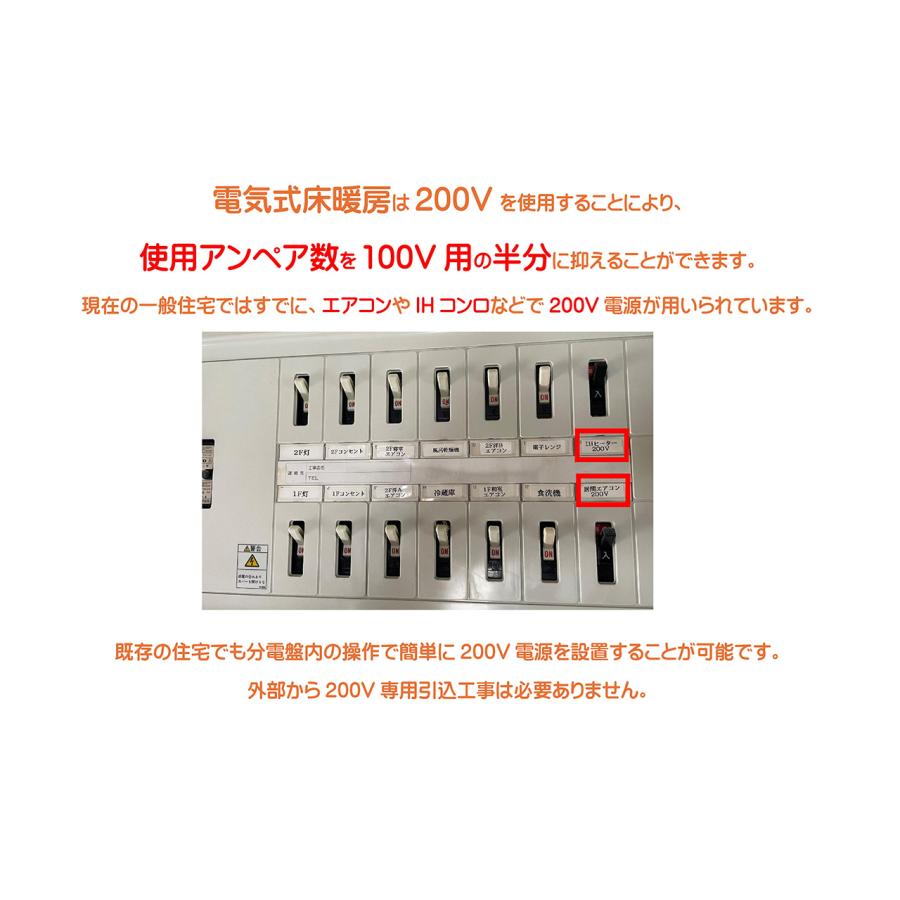 設置簡単!! 6畳用 床暖房 省エネ電気式 DIY BLACK DIAMOND 一般住宅用