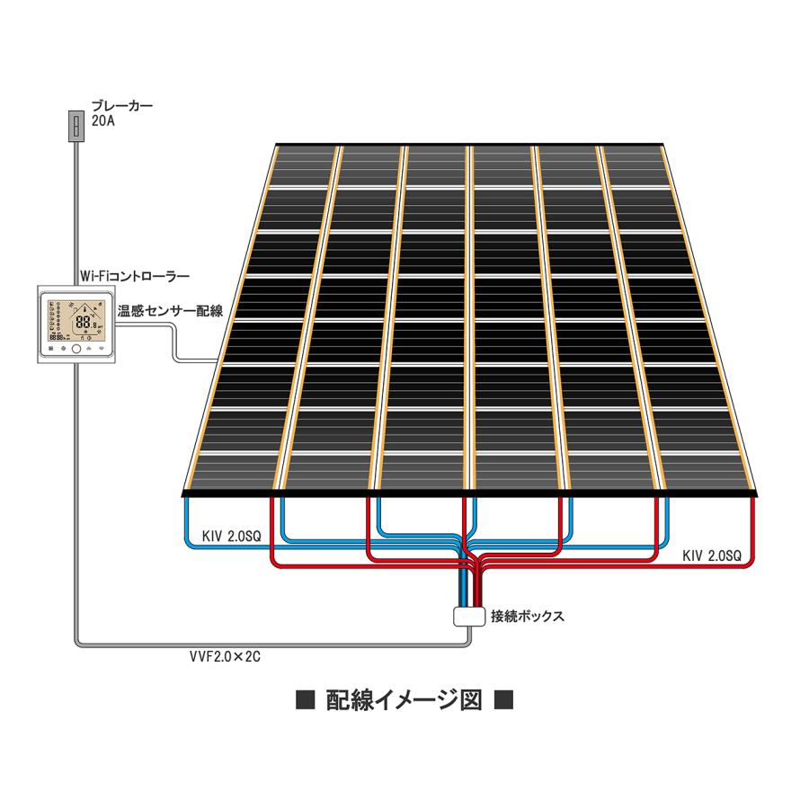設置簡単!! 16畳用 床暖房 省エネ電気式 DIY BLACK DIAMOND 一般住宅用