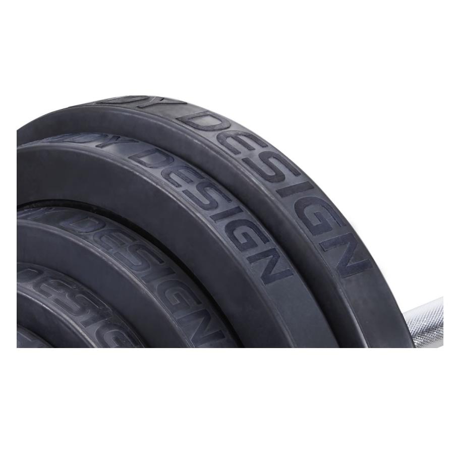 ラバーバーベルセット 70kg / シャフト200cm │ バーベル セット