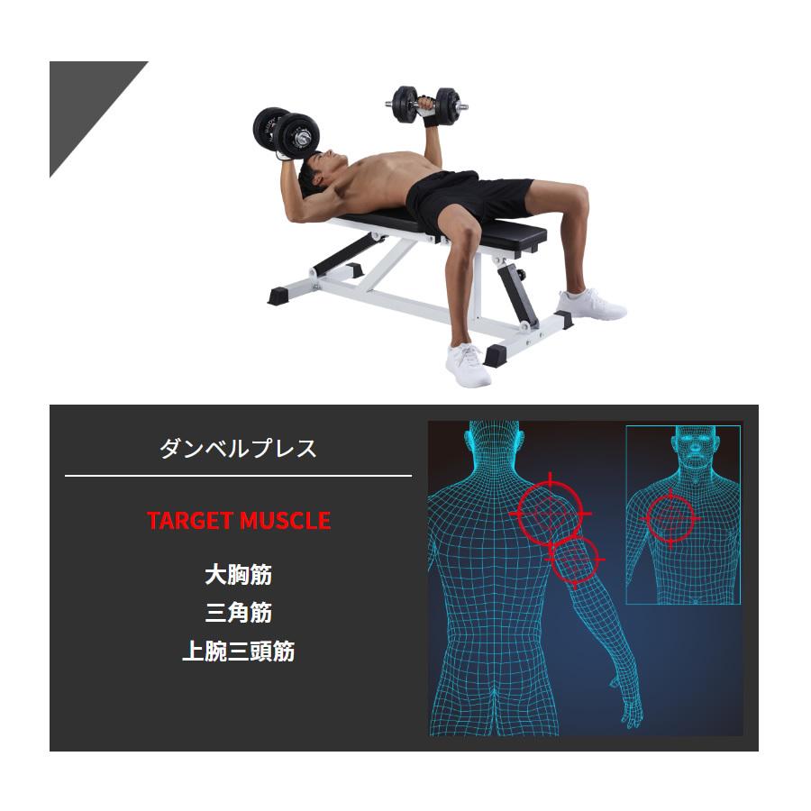 トライパックII / ラバーダンベルセット20kg │ マシンセット トレーニングベンチ ダンベル ラバー｜body-design｜11