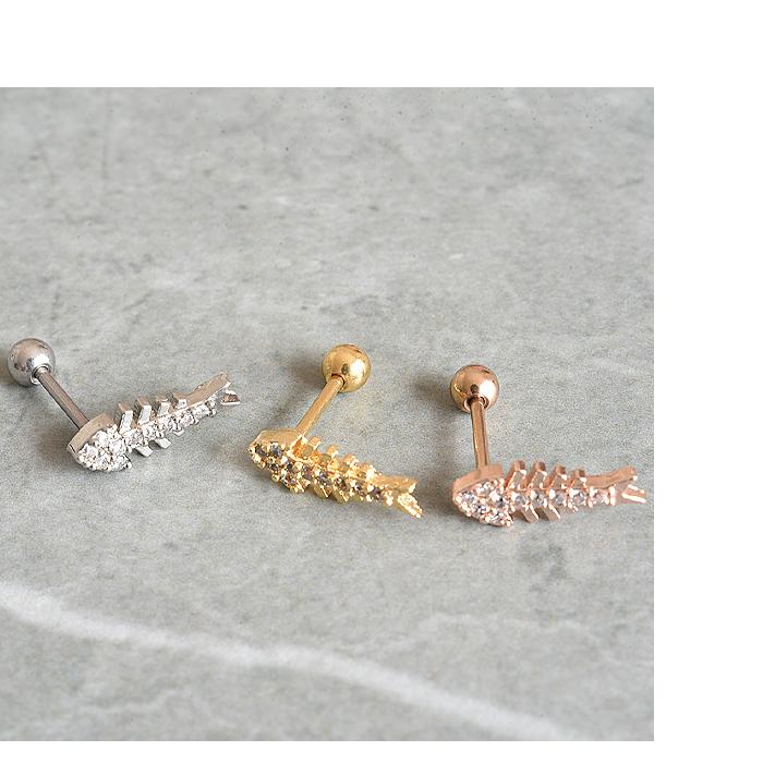 Body-Style ボディピアス バーベル 20G 魚 フィッシュボーン 金属