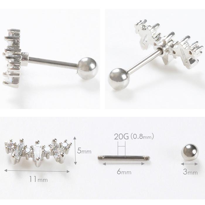 Body-Style 両耳セットピアス 0.8mm かわいい 沿うピアス Body-Style 両耳セットピアス 0.8mm かわいい 沿うピアス