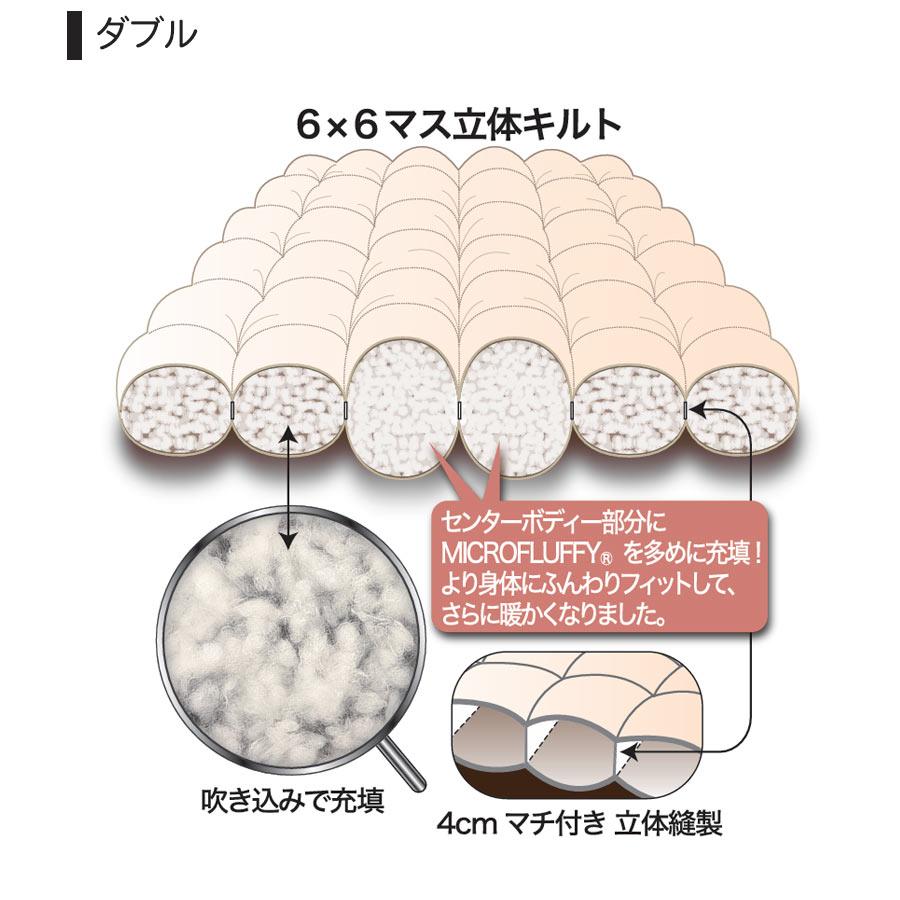 マイクロフラッフィー 掛けふとんホットプラス［ダブル］モカ／テイジン TEIJIN（テイジン）マイクロフラッフィー(R) 掛布団ホットプラス