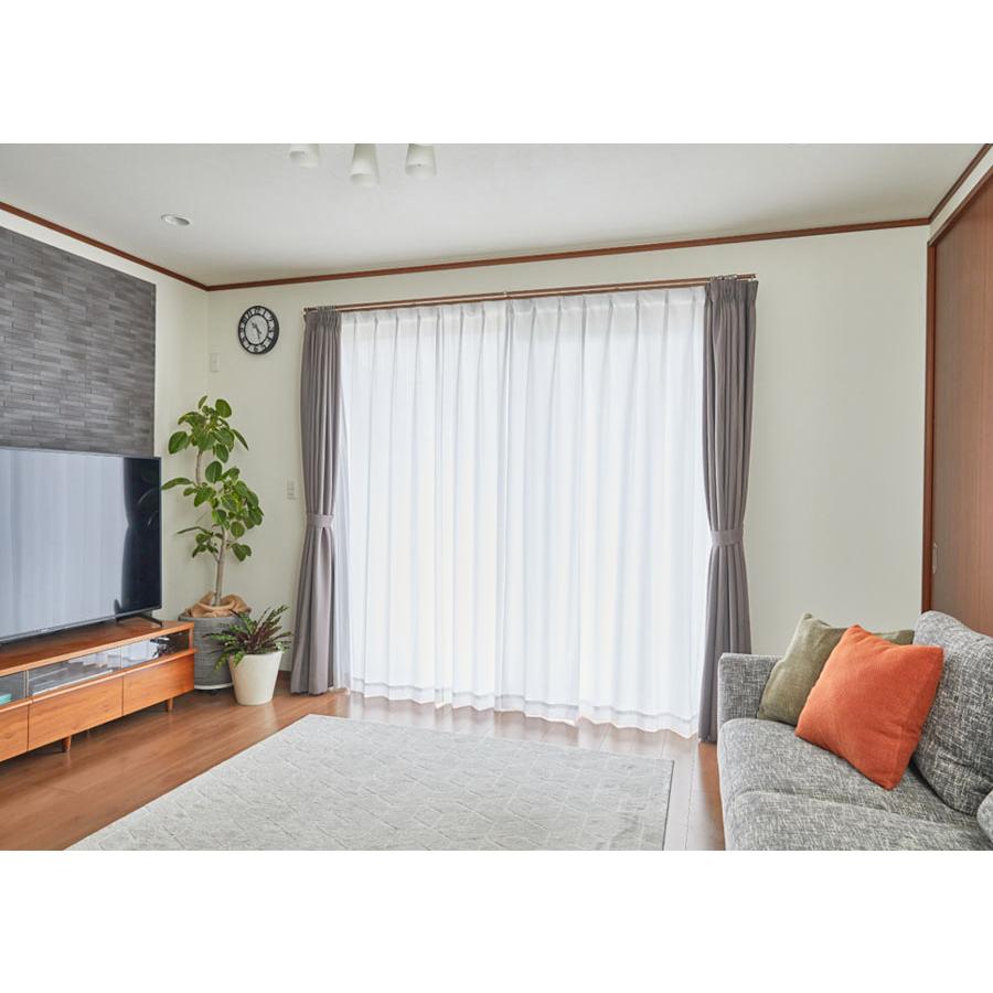 TEIJIN 透け防止遮熱レースカーテン2枚組 100×228cm ホーム