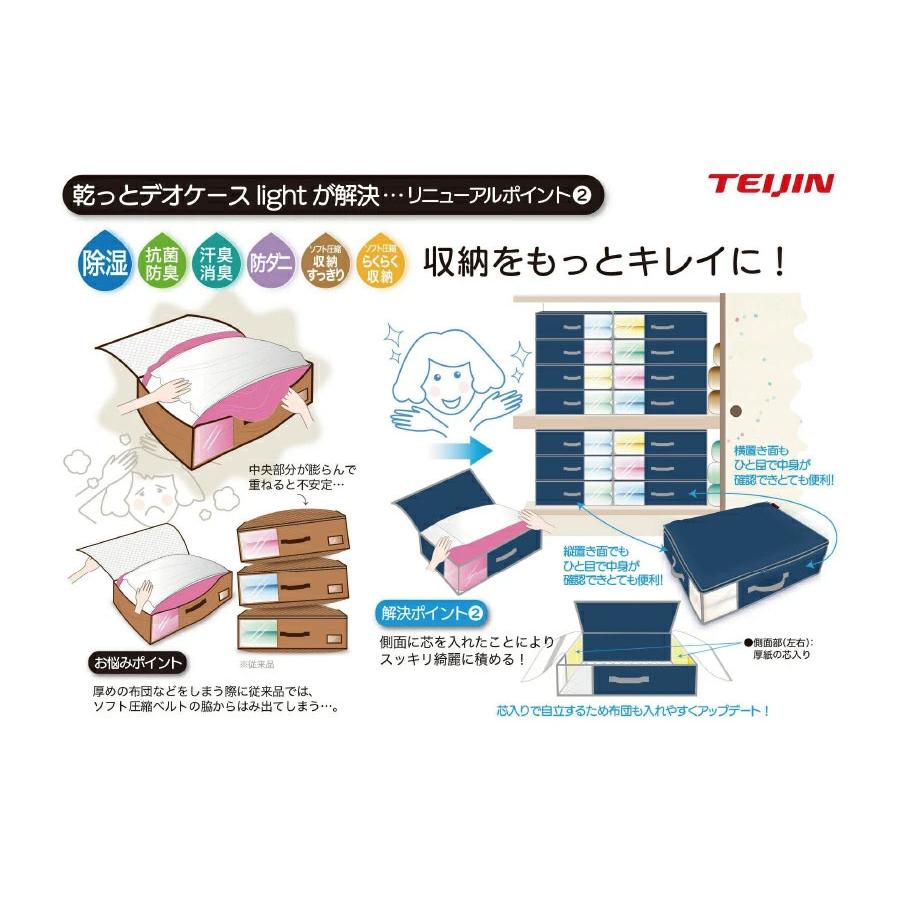 TEIJIN（テイジン） 乾っとデオケースライト 収納ケース 大 4個セット