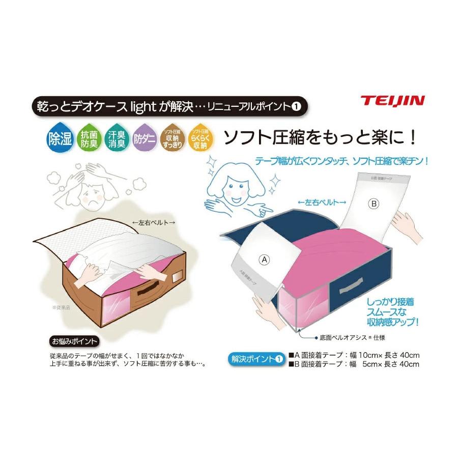 未使用　TEIJIN 乾っとパック　4枚セット　ベージュ 大 乾っとデオケース 収納ケース 小 4個セット 収納パック