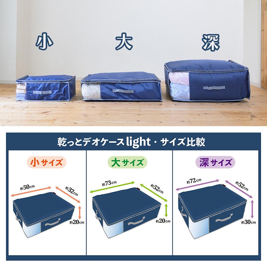 乾っとデオケースライト 深型2枚組 収納ケース テイジン 縦52×横72×高