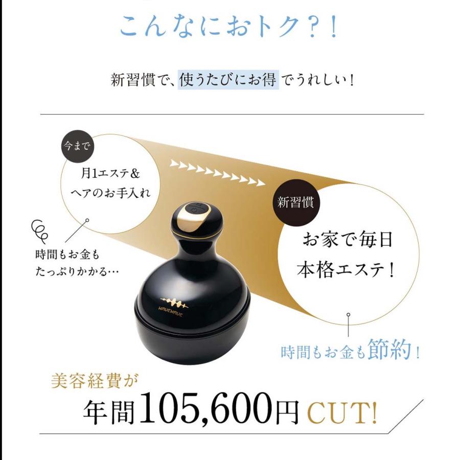 WAVEWAVE EMS スカルプヘッドスパ Scalp Head SPA ヘッドスパ スカルプケア EMS ウェイブウェイブ 美顔器 美容機器 電動頭皮ブラシ ウェーブウェーブ｜bodyandsoul｜15