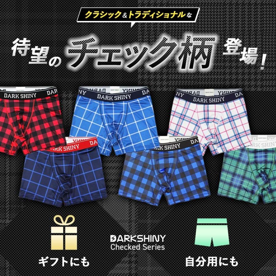 DARK SHINY ボクサーパンツ メンズ チェック柄 2025 父の日