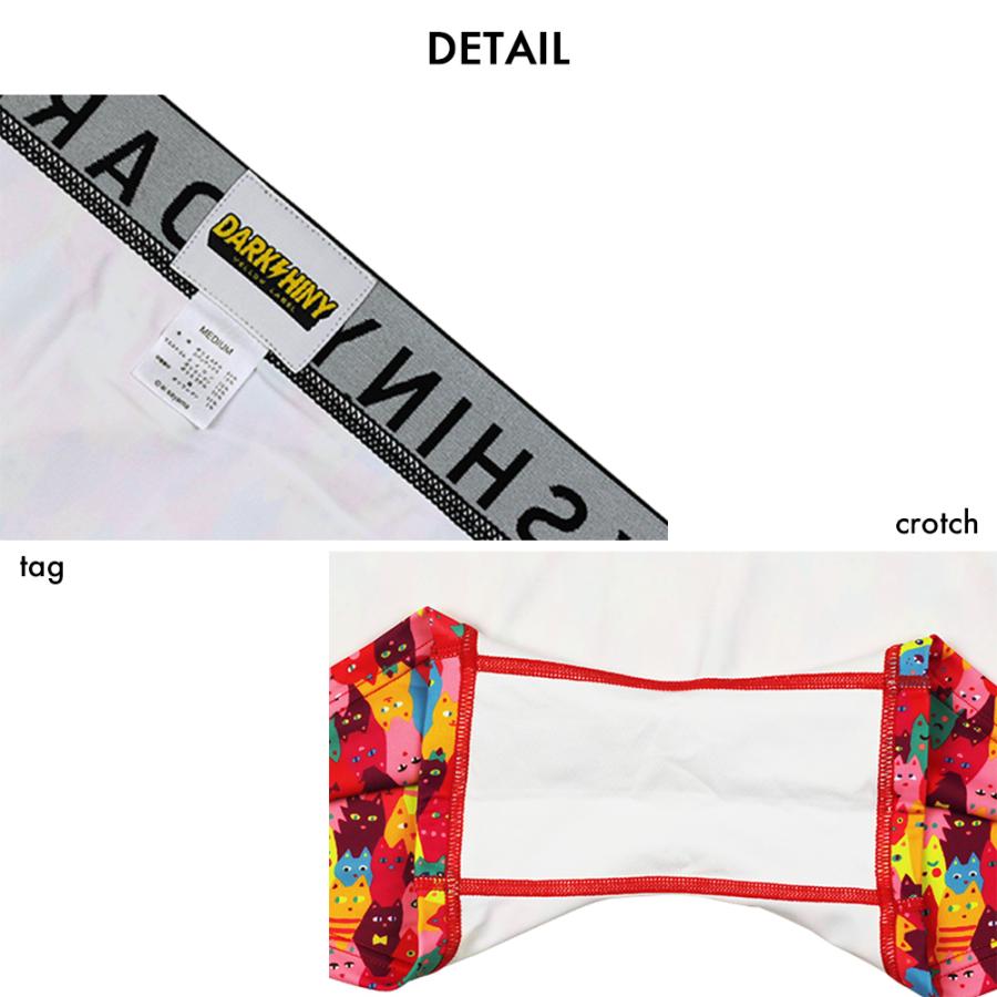 ボクサーパンツ メンズ 男女兼用 飛び猫 猫柄 2025 ネコ ねこ好き 誕生日 プレゼント ギフト 総柄 かわいい おしゃれ 派手 友達 男性 20代 30代 40代 | DARK SHINY | 23