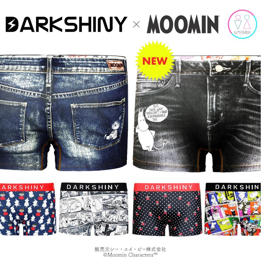 ボクサーパンツ 男女兼用 ムーミン DARKSHINY x MOOMIN コラボ 限定 グッズ メンズ レディース 下着 インナー かわいい プリント 柄 派手 | DARK SHINY