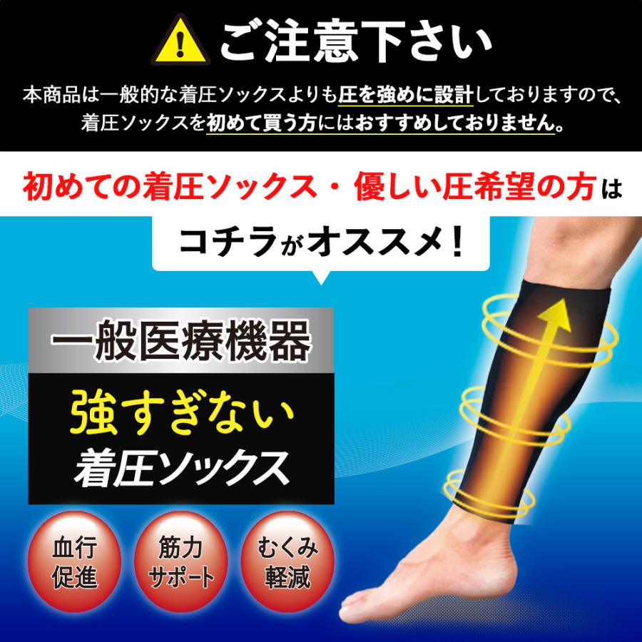 着圧ソックス メンズ 強圧 両足 締 オープントゥ ひざ下 弾性ストッキング むくみ 消臭 黒 ブラック 男性用 つま先なし 靴下 立ち仕事 飛行機 旅行 出張 | ブランド登録なし | 18