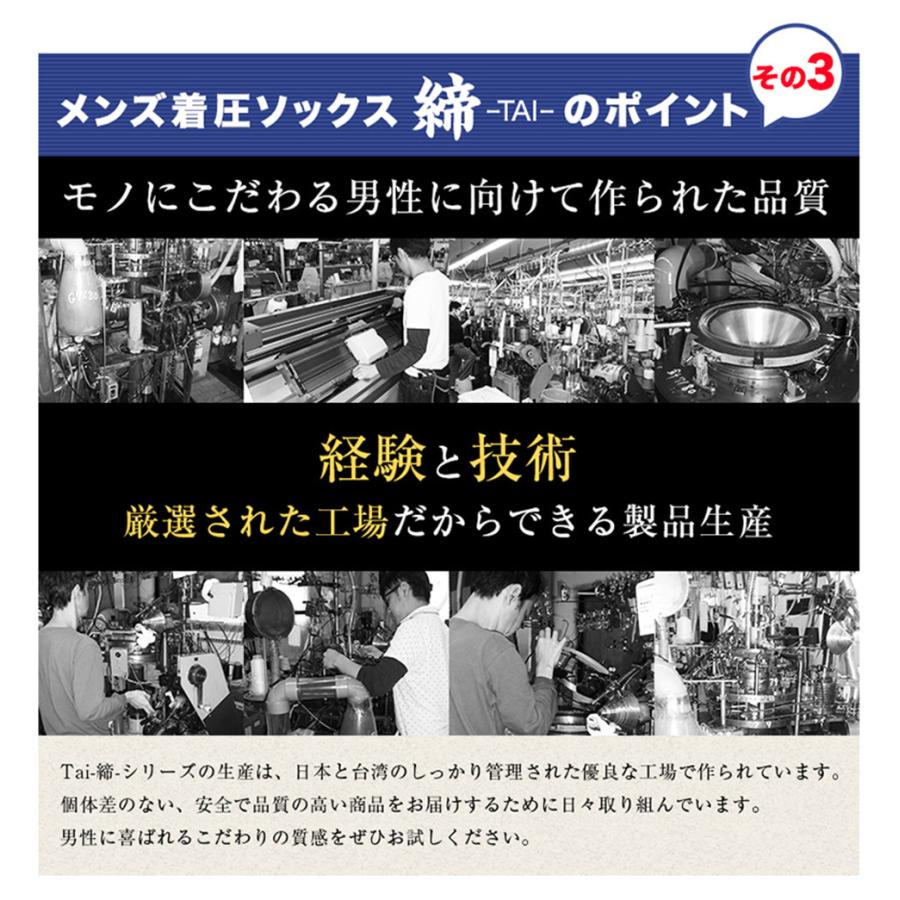 着圧ソックス メンズ 強圧 両足 大学客員教授推奨 特許取得 締 オープントゥ ひざ下 弾性ストッキング むくみ 消臭 黒 ブラック 男性用｜bodycreate｜09