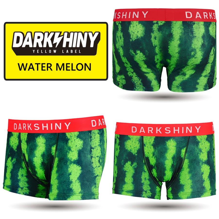 ボクサーパンツ メンズ WATERMELON すいか DARK SHINY ダークシャイニー おしゃれ かわいい 派手 男性用 下着 アンダーウェア インナー 大きいサイズ | DARK SHINY
