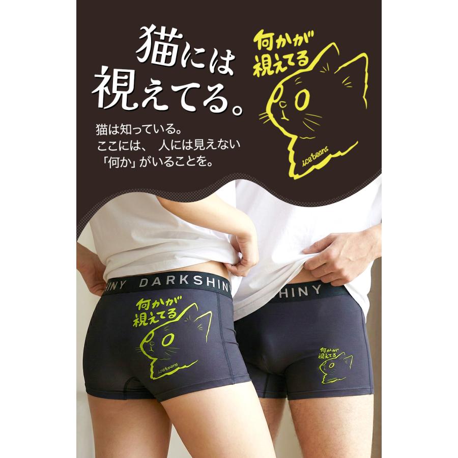 猫の日 ギフト プレゼント 飛び猫xDARK SHINY ボクサーパンツ 男女兼用 ユニセックス 視えてる 2026 かわいい 猫好き 猫飼い ねこ ネコ 爆買 | DARK SHINY | 02