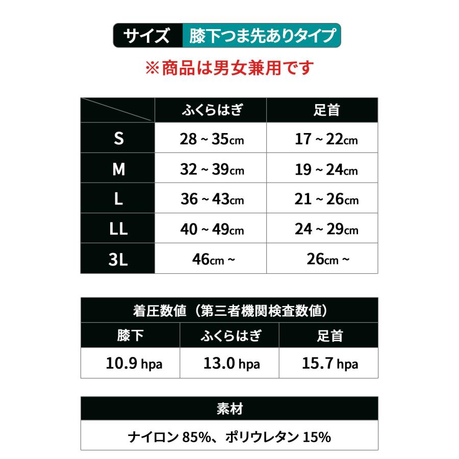 着圧ソックス 医療用 つま先あり 一般医療機器 男女兼用 ベージュ 弾性ストッキング 浮腫 解消 血行促進 靴下 大きいサイズ ユニセックス | ブランド登録なし | 22
