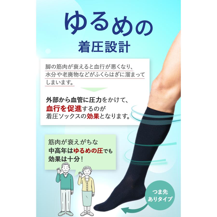 着圧ソックス 医療用 つま先あり 一般医療機器 男女兼用 ベージュ 弾性ストッキング 浮腫 解消 血行促進 靴下 大きいサイズ ユニセックス | ブランド登録なし | 07