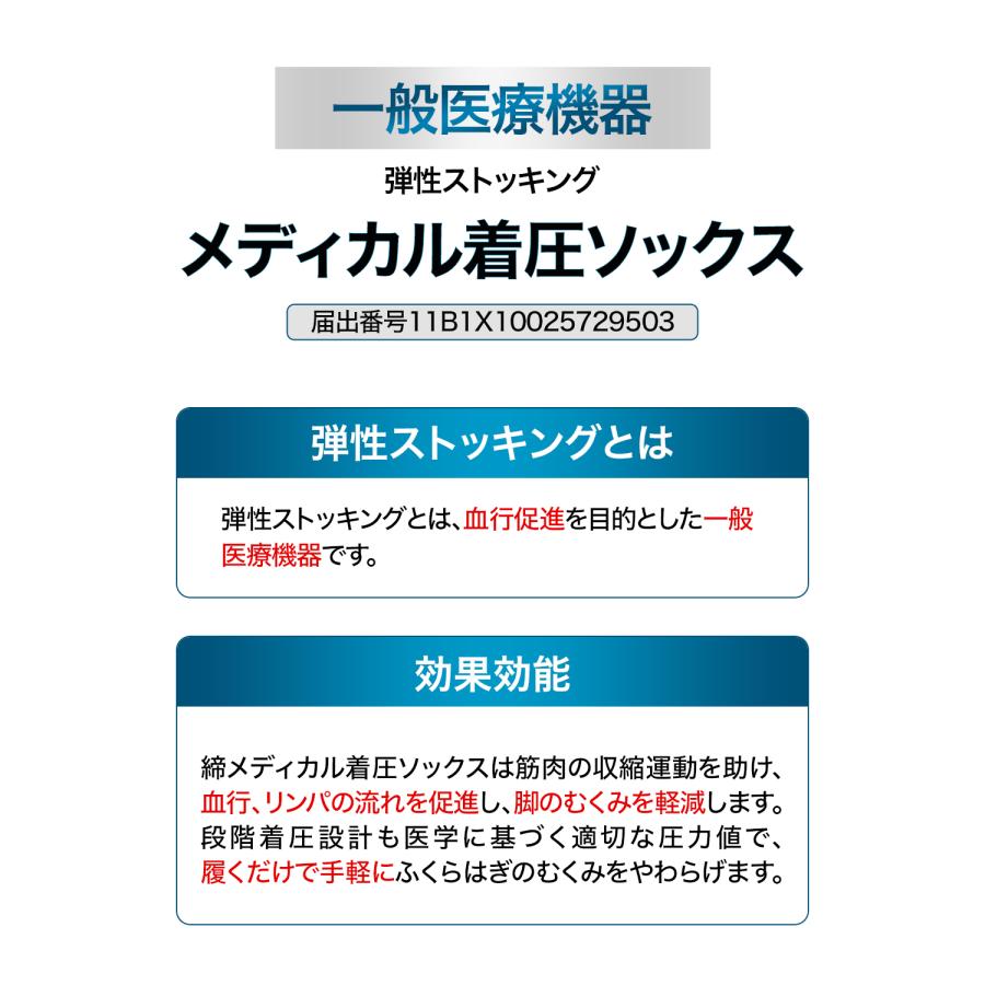 着圧ソックス 医療用 つま先あり 一般医療機器 男女兼用 ベージュ 弾性ストッキング 浮腫 解消 血行促進 靴下 大きいサイズ ユニセックス | ブランド登録なし | 09