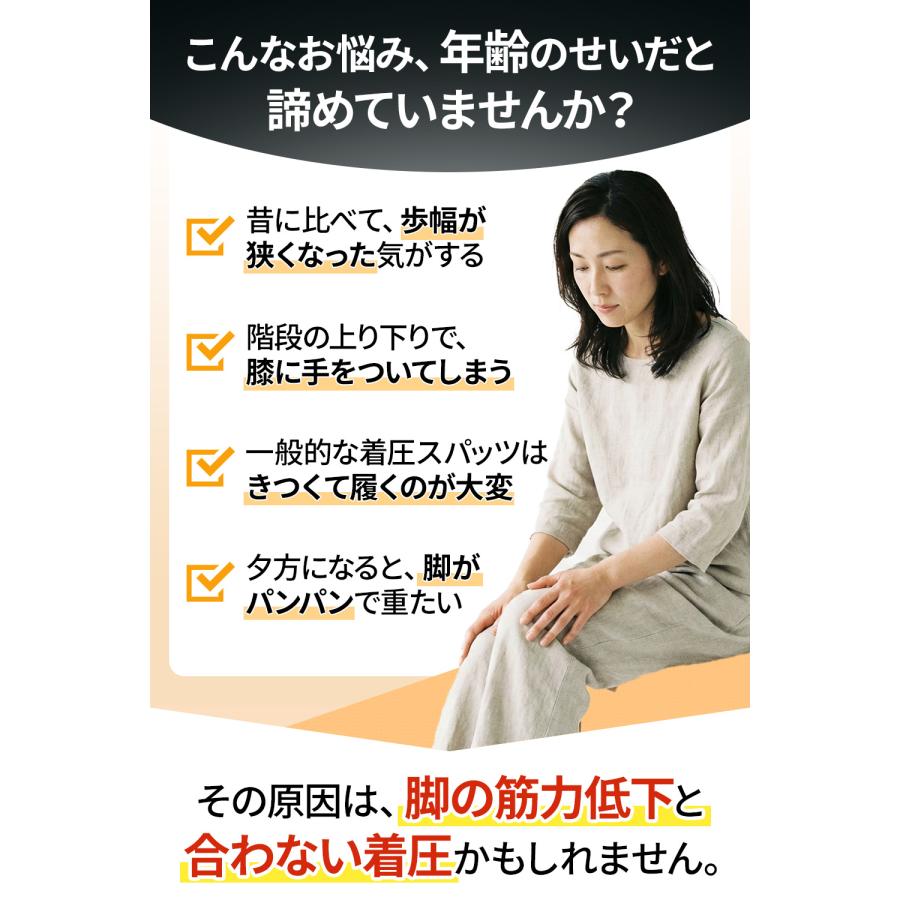 ウォーキング スパッツ ラクラク歩行 レディース 米国公認 カイロプラテクター監修 運動 スポーツ サポーター 着圧スパッツ 着圧レギンス 50代 60代 70代 | ブランド登録なし | 03