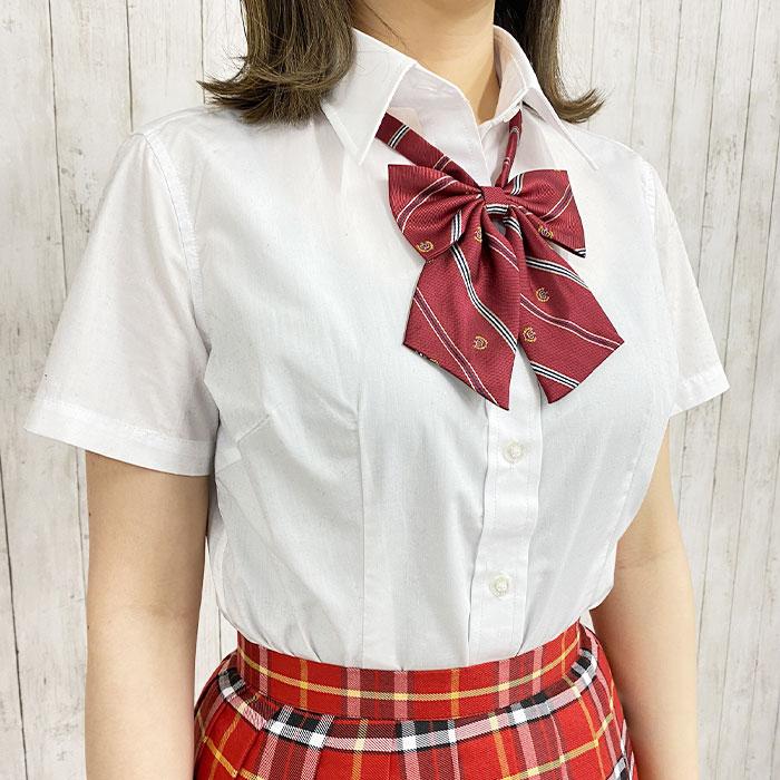 制服りぼん　可愛いリボンタイ　コスプレ　アニメ　衣装　シャツ装飾　レッド　JK