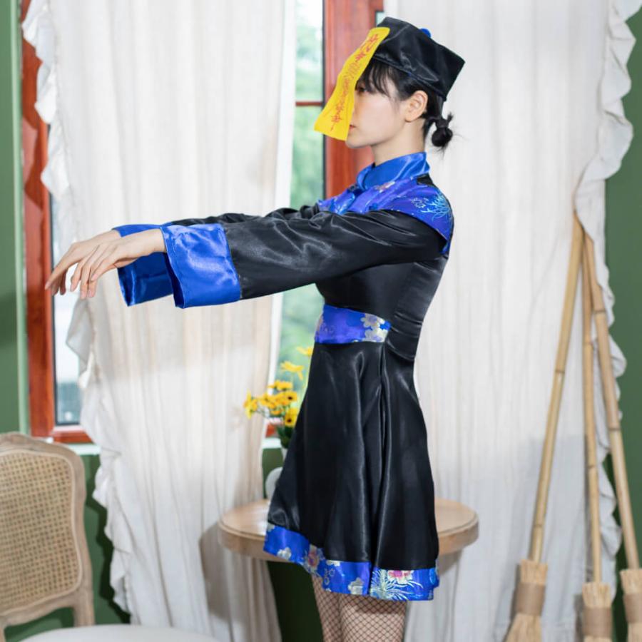 ハロウィン コスプレ 衣装 仮装 キョンシー 衣装 コスチューム コス ガールズキョンシー チャイナ チャイナ服 お札 帽子 可愛い ワン :ch-UNST-0906B:コスプレ・ロリータ専門店BODYLINE 通販 キョンシー コスプレ衣装 男女兼用 ハロウィン 仮装