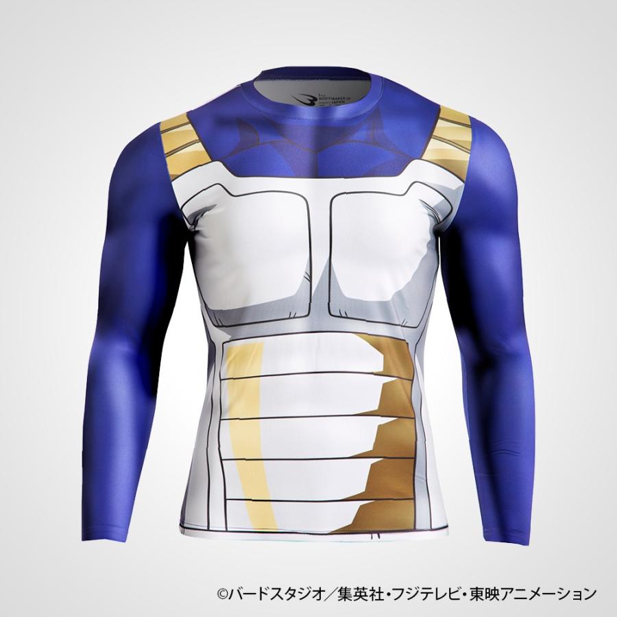 ｂｍ ｇｅａｒ ドラゴンボール超 ベジータ戦闘服 ロングスリーブ ジャストフィット 吸汗 速乾 伸縮性