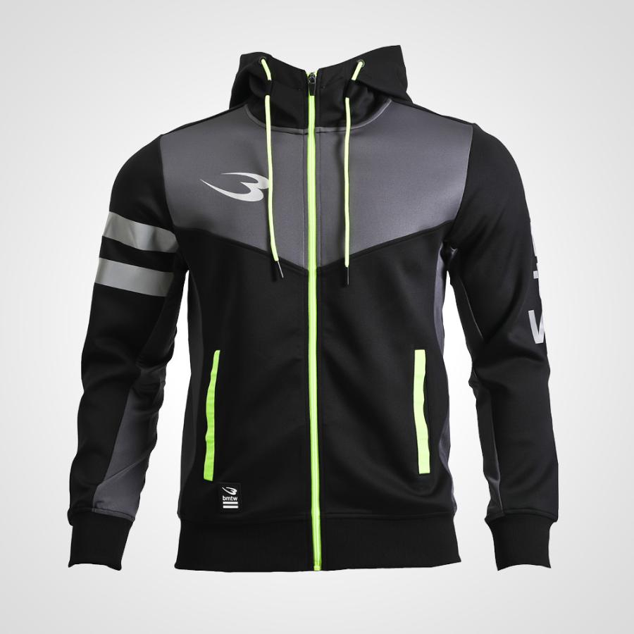 bmtwストレッチトレーニングパーカー BODYMAKER ボディメーカー 伸縮性 通気性 GEAR 防風 ニット素材 パーカー フーディ フード付き ジップパーカー