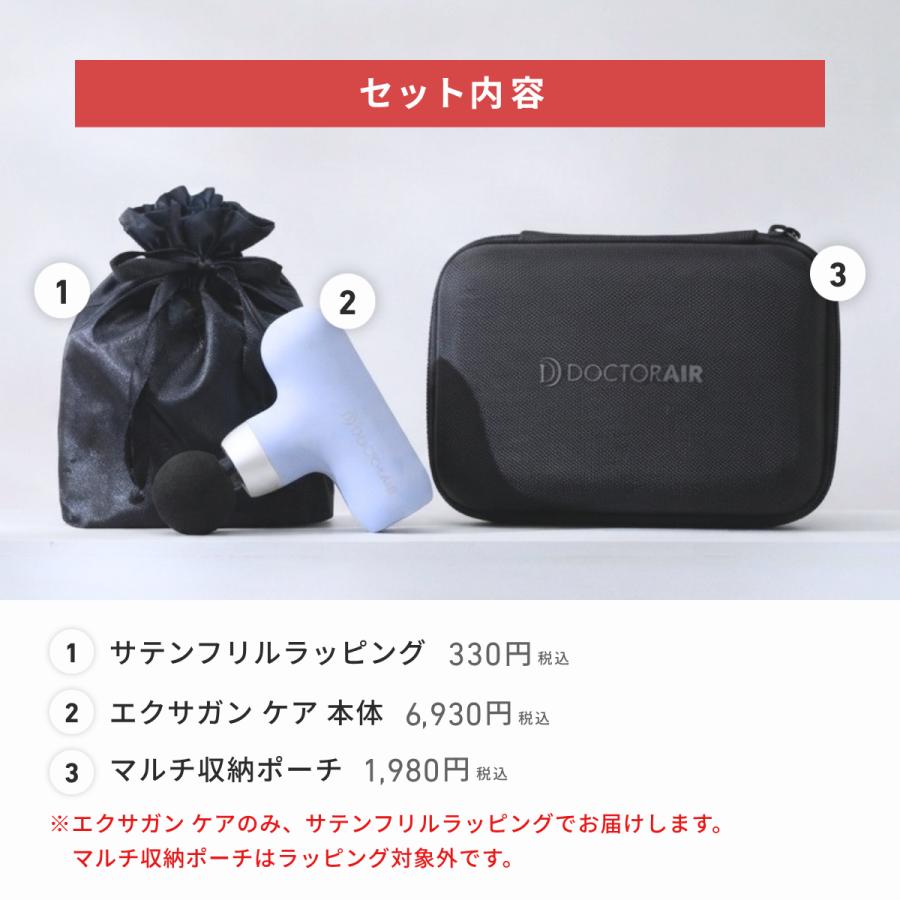【ギフトセット】ドクターエア エクサガン ケア REG-09 & マルチシュウノウポーチ GPC-01 ハンディガン 軽量 ミニ 小型 ポーチ 爆買 | ドクターエア | 02