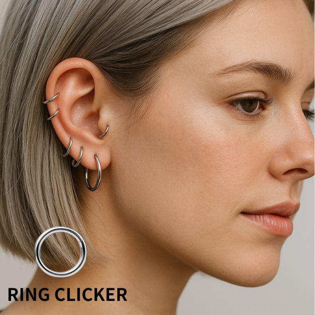 ワンタッチピアス 16g 14g チタンピアス 医療用 金属アレルギー対応