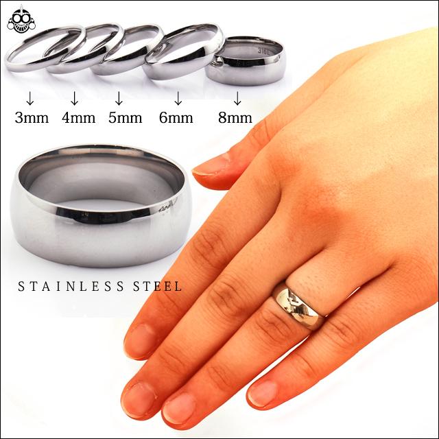 指輪 ステンレス リング 選べるリング幅 ラウンド ハイポリッシュ メンズ レディース 結婚指輪 婚約指輪 ペアリング  :1000a429:BodyWell - 通販 - Yahoo!ショッピング
