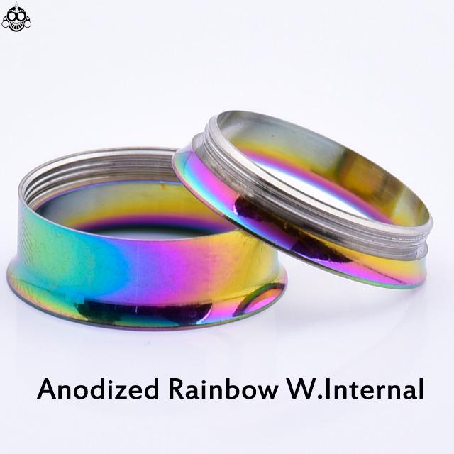 ボディピアス 20mm 22mm チタン レインボー インターナル ダブルフレア
