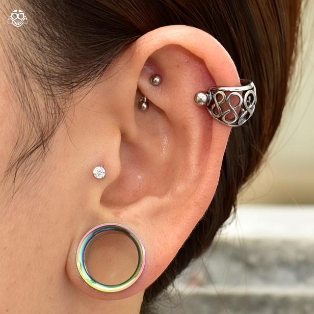 ボディピアス 16G 無限大 infinity イヤー カフ 軟骨ピアス ヘリックス